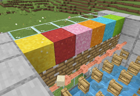 砂無限装置の作り方:コンパクトでも砂大量!【マイクラ統合版】